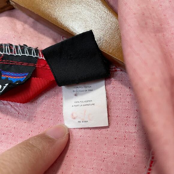 Vintage 90's Patagonia Red Windbreaker Anorak Half Button Snap Size Small - Picture 4 of 11